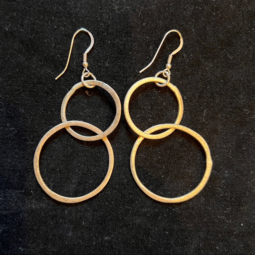 Mixed-Metal Dangle Earrings